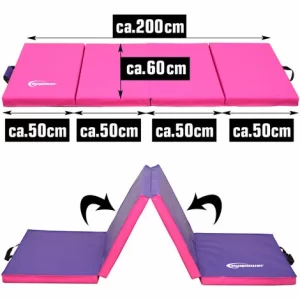 EYEPOWER XL Gymnastikmatte 200x60x5cm – Faltbare Turnmatte 9
