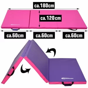 EYEPOWER XXL Gymnastikmatte 180x120x5cm – Faltbare Turnmatte 9
