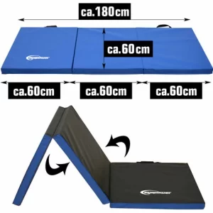 EYEPOWER XL Gymnastikmatte 180x60x5cm – Faltbare Turnmatte 9