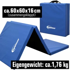 EYEPOWER XL Gymnastikmatte 180x60x5cm – Faltbare Turnmatte 11