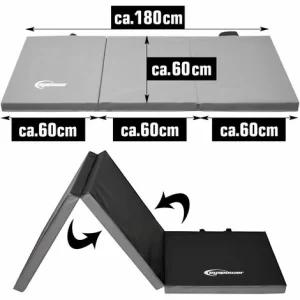 EYEPOWER XL Gymnastikmatte 180x60x5cm – Faltbare Turnmatte 9