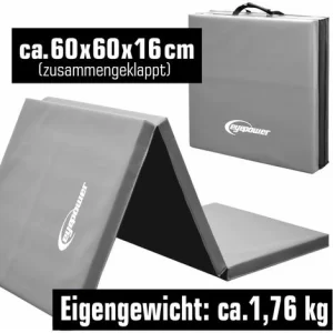 EYEPOWER XL Gymnastikmatte 180x60x5cm – Faltbare Turnmatte 11