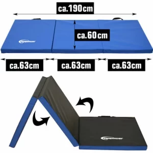 EYEPOWER XL Gymnastikmatte 190x60x5cm – Faltbare Turnmatte 9