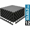 EYEPOWER 12 Bodenschutzmatten Mit Rand – 63x63x2cm Fitness Bodenmatte 19