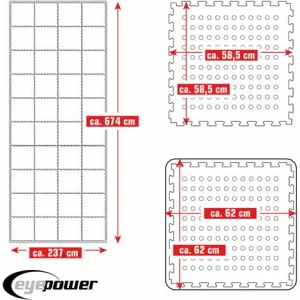 EYEPOWER 16 M² Poolunterlage – 44 EVA Matten 62×62 – Unterlegmatten Set – Pool Unterlage 15
