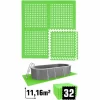 EYEPOWER 11,2 M² Poolunterlage – 32 EVA Matten 62×62 – Unterlegmatten Set Pool Unterlage 17