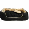 Eyepower Katzenbett Hundebett 70x60x18 Cm Katzenkissen Hundekissen Waschbar Tierkissen Tierbett Innenkissen Schwarz-Beige 7