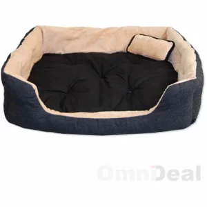 Eyepower Katzenbett Hundebett 70x60x18 Cm Katzenkissen Hundekissen Waschbar Tierkissen Tierbett Innenkissen Schwarz-Beige 11