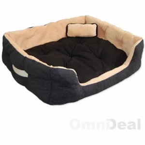 Eyepower Katzenbett Hundebett 70x60x18 Cm Katzenkissen Hundekissen Waschbar Tierkissen Tierbett Innenkissen Schwarz-Beige 13