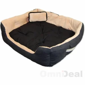 Eyepower Katzenbett Hundebett 70x60x18 Cm Katzenkissen Hundekissen Waschbar Tierkissen Tierbett Innenkissen Schwarz-Beige 15
