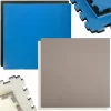 EYEPOWER Puzzlematte Sportmatte Steckmatte Inkl. Rand 90 X90cm Wendematte Beige-Braun 17