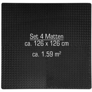 EYEPOWER 4er Set Bodenmatte Mit Rand – 63x63x1cm Trainingsmatte 9