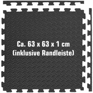 EYEPOWER 4er Set Bodenmatte Mit Rand – 63x63x1cm Trainingsmatte 11