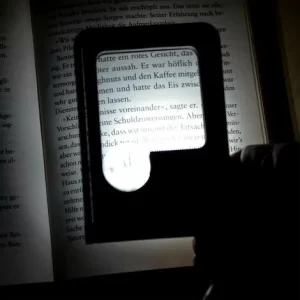 EYEPOWER LED-Taschenlupe Leselupe Lupe Klapplupe Mit Standfuß | 2 LED Kaltweiß 1 UV-Licht | 2.5x/7x 11