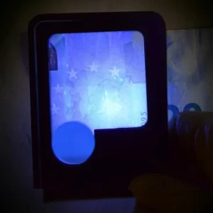 EYEPOWER LED-Taschenlupe Leselupe Lupe Klapplupe Mit Standfuß | 2 LED Kaltweiß 1 UV-Licht | 2.5x/7x 15