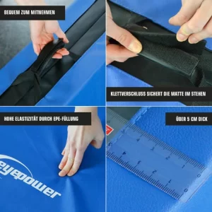 EYEPOWER XXL Weichbodenmatte 240x120x5cm – Faltbare Turnmatte 9