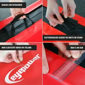 EYEPOWER XXL Weichbodenmatte 240x120x5cm – Faltbare Turnmatte 9