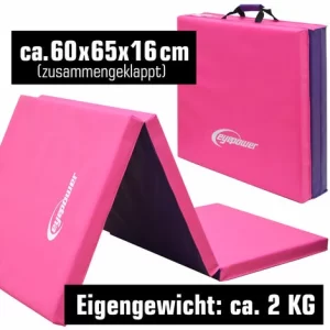 EYEPOWER XL Gymnastikmatte 190x60x5cm – Faltbare Turnmatte 9