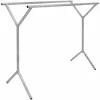 EYEPOWER Klappbarer Kleiderständer 2 Aufhängestangen Garderobenständer Wäscheständer 150cm Lang Mehrzweckstand 100% Metall Silber 17