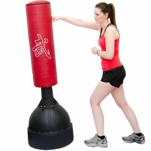 EYEPOWER 160 Cm Standboxsack Box Punching Bag Standfuß PU Boxsack Stehend Boxständer Rot 9