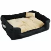 Eyepower Hundebett 82x70x20 Cm Hundekissen Waschbar Tierkissen Tierbett Katzenbett Katzenkissen Innenkissen Beige-Schwarz 8