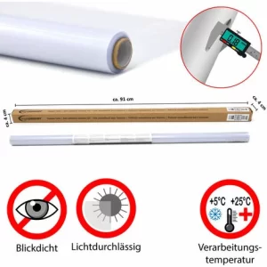 EYEPOWER Sichtschutz Fensterfolie 90×200 Cm Milchglasfolie Blickdicht Sonnenschutz 11
