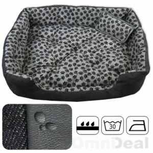 Eyepower Hundebett 82x70x20 Cm Hundekissen Waschbar Tierkissen Tierbett Katzenbett Katzenkissen Innenkissen Grau Tatze 9