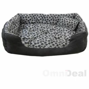 Eyepower Hundebett 82x70x20 Cm Hundekissen Waschbar Tierkissen Tierbett Katzenbett Katzenkissen Innenkissen Grau Tatze 11