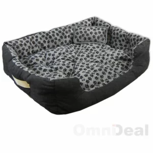 Eyepower Hundebett 82x70x20 Cm Hundekissen Waschbar Tierkissen Tierbett Katzenbett Katzenkissen Innenkissen Grau Tatze 13