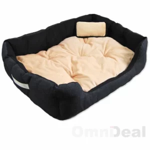 Eyepower Katzenbett Hundebett 70x60x18 Cm Katzenkissen Hundekissen Waschbar Tierkissen Tierbett Innenkissen Beige-Schwarz 13