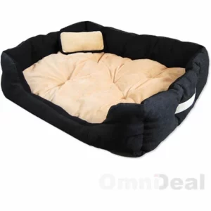 Eyepower Katzenbett Hundebett 70x60x18 Cm Katzenkissen Hundekissen Waschbar Tierkissen Tierbett Innenkissen Beige-Schwarz 15