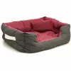 Eyepower Katzenbett Hundebett 60x50x18 Cm Katzenkissen Hundekissen Waschbar Tierkissen Tierbett Innenkissen Rot Burgunder 19