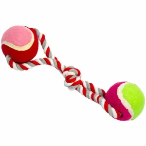 EYEPOWER Zerrspielzeug Hundespielzeug 2 Tennisbälle Tierspielzeug 9