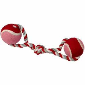 EYEPOWER Zerrspielzeug Hundespielzeug 2 Tennisbälle Tierspielzeug 13