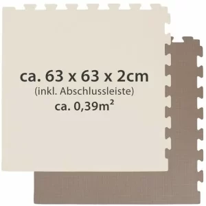 EYEPOWER 4 Bodenmatten 63x63cm – 2cm Fitnessmatte Mit Rand 9