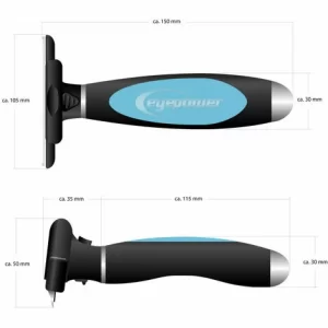 EYEPOWER Self-Clean Hundebürste Katzen Fellbürste 10,5cm Hundekamm Fellpflege Bürste Kamm 9